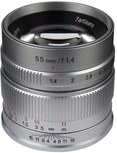 

7Artisans 55mm/F1.4 APS-C Manual (Sony E) Silver