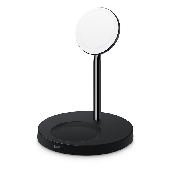 Belkin BOOST↑CHARGE™ PRO 2-in-1 Wireless Charger Stand with MagSafe - Black  - Apple