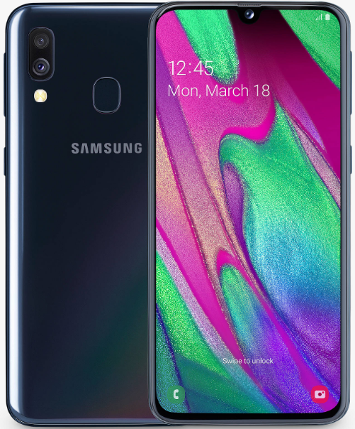 

Samsung Galaxy A40 Dual A405F 64GB Black (4GB RAM)