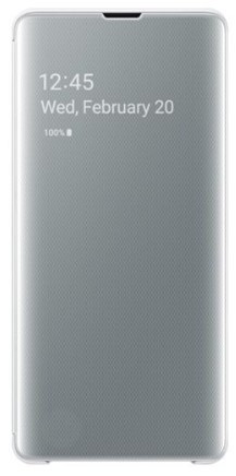 

Samsung Galaxy S10 Plus Clear View Phone Cover (White)