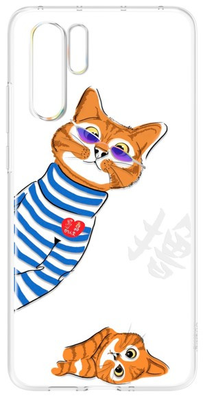 

Huawei P30 Pro Clear Phone Cover - Cat