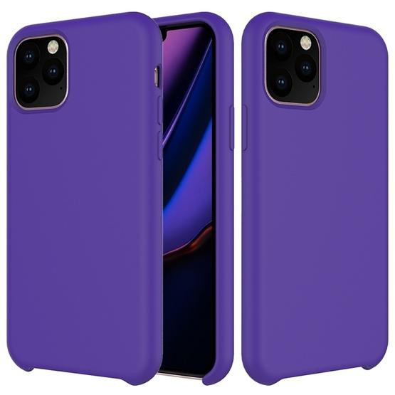 Etoren Com Solid Color Liquid Silicone Shockproof Case For Iphone 11 Pro Purple