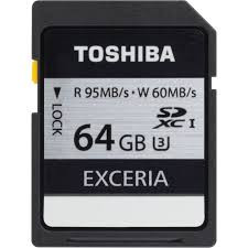 

TOSHIBA 64GB SDXC <Exceria U3> 95MB/s