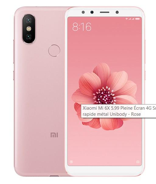 

Xiaomi Mi 6X Dual Sim 64GB Pink (6GB RAM)