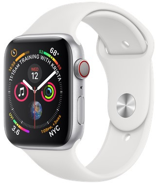 

Apple Watch Series 4 Cellular 44mm Silver With White Sport Band (VR2)