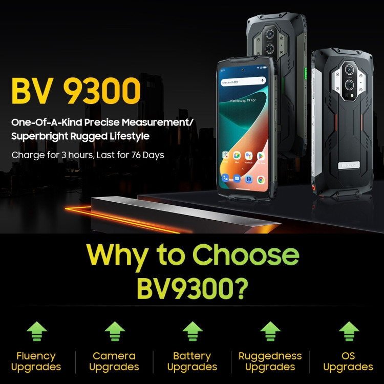 Blackview BV9300 Mediatek Helio G99 Rugged 12GB 256GB 6.7120Hz 15080mAh  Laser Measure Android 12