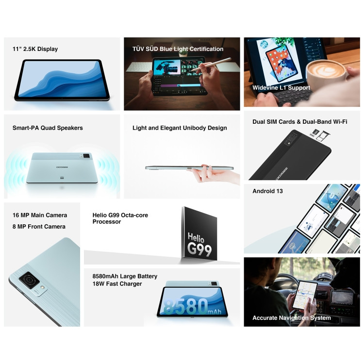 HK Warehouse] DOOGEE T30 Pro Tablet PC, 11 inch, 8GB+256GB